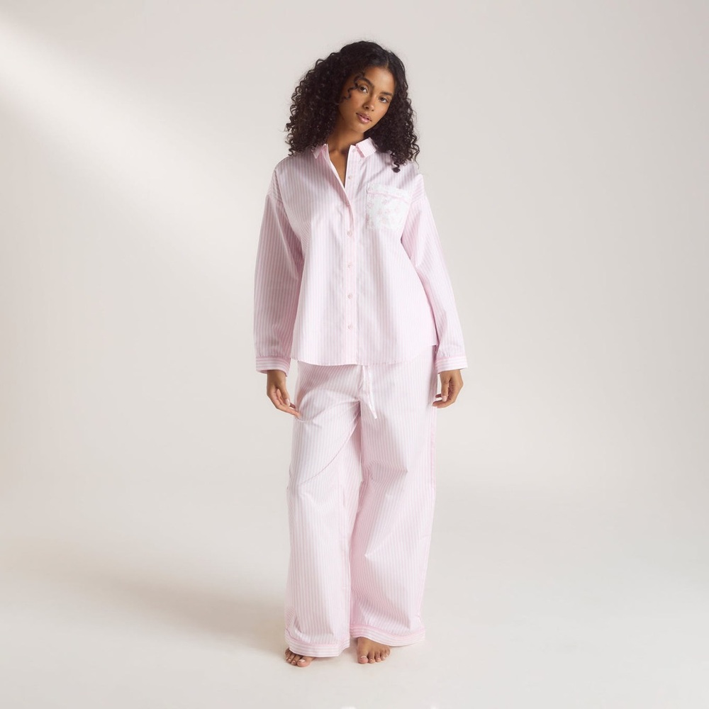 Lounge Floral Striped Pajama Set